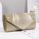 Simple Square Pleated Ladies Dinner Party Bag Bridesmaid Bridal Wedding Banquet Bag, Wedding Banquet Bag