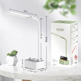 TD6 Student Mobile Phone Holder Pen Holder Eye Protection USB Desk Lamp, White, Pink, Green