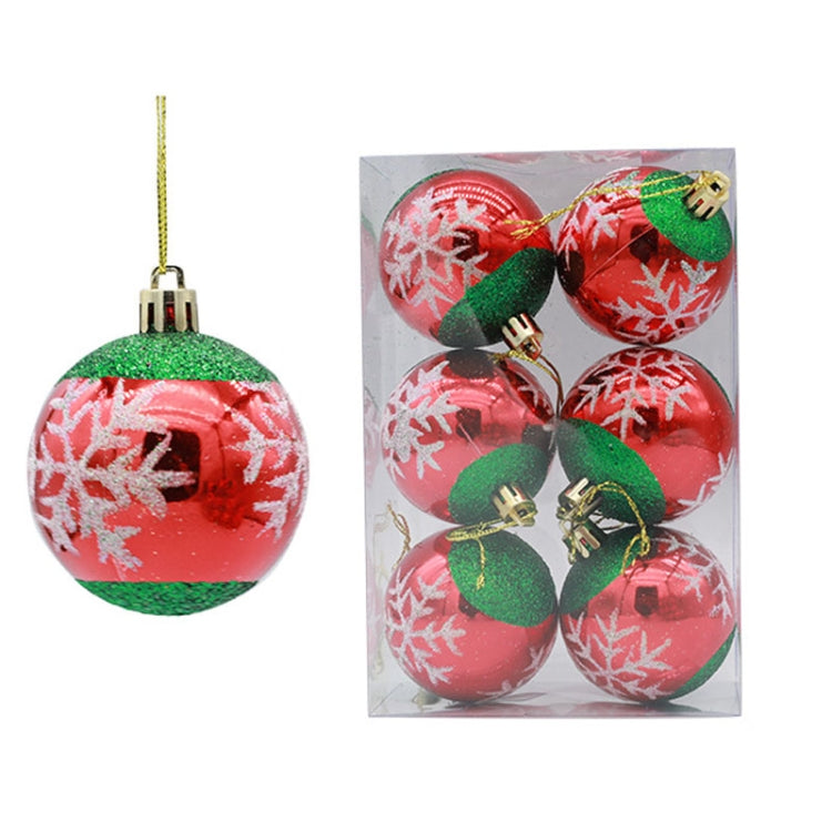 6pcs/pack 6cm Painted Christmas Ball Decoration Props
