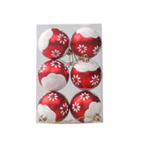 6pcs/pack 6cm Painted Christmas Ball Decoration Props