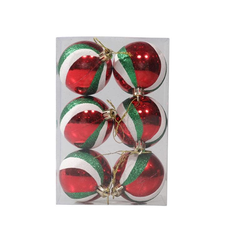 6pcs/pack 6cm Painted Christmas Ball Decoration Props