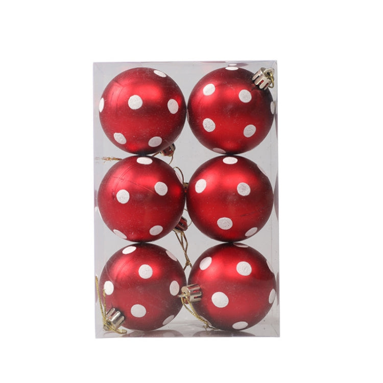 6pcs/pack 6cm Painted Christmas Ball Decoration Props