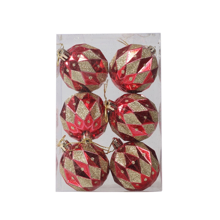 6pcs/pack 6cm Painted Christmas Ball Decoration Props