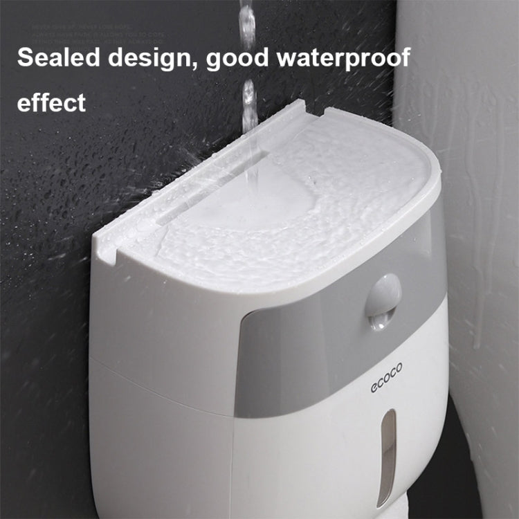 ECOCO E1804 Toilet Multifunctional Double-layers Tissue Rack, White+Gray, White+Black, Pink+Pink, Blue+Blue