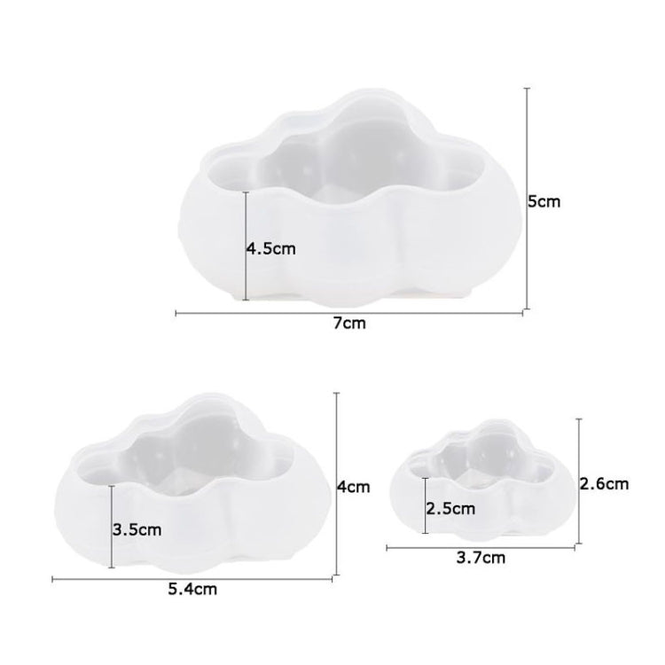 2 PCS Cloud DIY Mirror Silicone Mold, Specification: Large, Small, Medium, Large