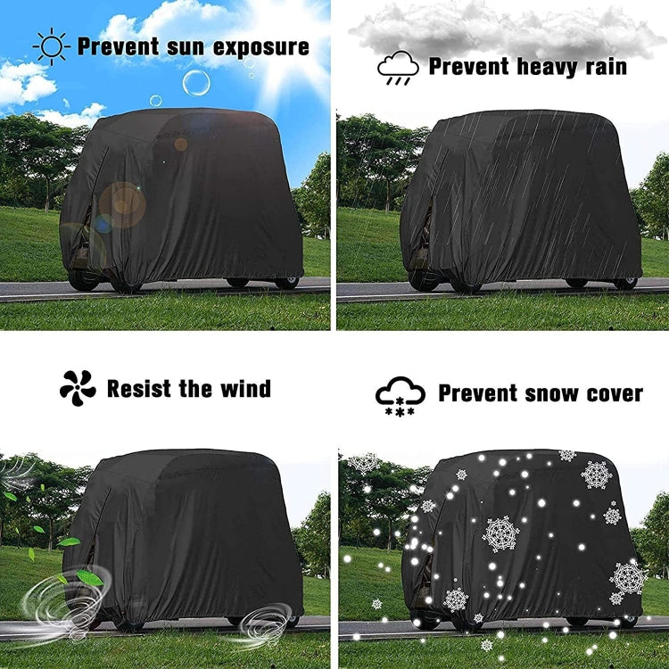 210D Oxford Cloth Golf Cart Cover Scooter Kart Dust Cover, 242 x 122 x 168 cm, 275 x 122 x 168 cm, 285 x 122 x 168cm