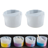 2 PCS DIY Crystal Epoxy Color Separation Cup Silicone Toning Cup, Style:, 2 PCS 2 Grid, 2 PCS 3 Grid, 2 PCS 4 Grid, 2 PCS 5 Grid 2 PCS 2 Grid