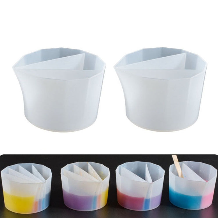 2 PCS DIY Crystal Epoxy Color Separation Cup Silicone Toning Cup, Style:, 2 PCS 2 Grid, 2 PCS 3 Grid, 2 PCS 4 Grid, 2 PCS 5 Grid 2 PCS 3 Grid