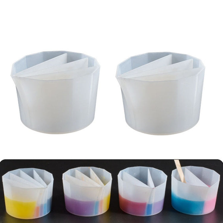 2 PCS DIY Crystal Epoxy Color Separation Cup Silicone Toning Cup, Style:, 2 PCS 2 Grid, 2 PCS 3 Grid, 2 PCS 4 Grid, 2 PCS 5 Grid 2 PCS 4 Grid