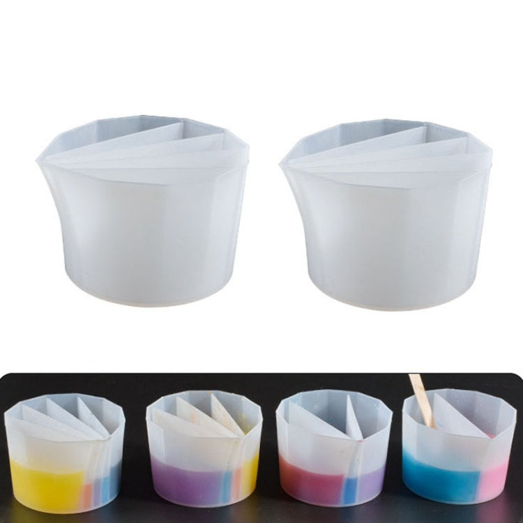 2 PCS DIY Crystal Epoxy Color Separation Cup Silicone Toning Cup, Style:, 2 PCS 2 Grid, 2 PCS 3 Grid, 2 PCS 4 Grid, 2 PCS 5 Grid 2 PCS 5 Grid