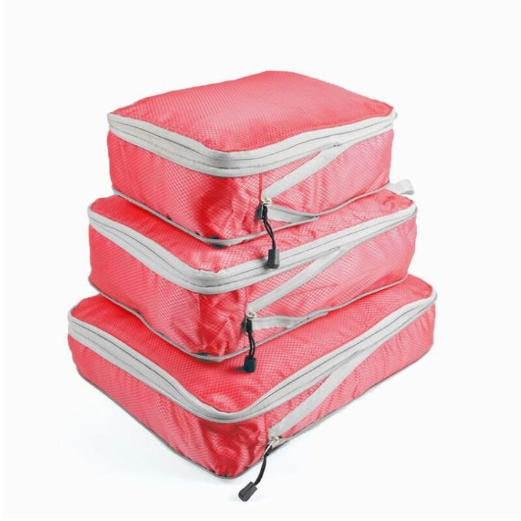 3 PCS/Set Travel Waterproof Compression Clothes Storage Bag, Orange With Net, Nevy With Net, Pink With Net, Red With Net, Green With Net, Gray With Net, Black With Net, Gray Without Net, Black Without Net, Red Without Net, Blue Without Net             ... Red Without Net