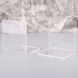 2 PCS Acrylic Transparent Bookstand L-shaped Bookends Bookshelf, L-shaped Bookends