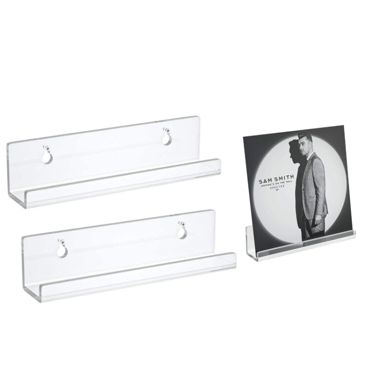 2 PCS Acrylic Record Rack Wall Mounted CD Display Stand, Wall Mounted CD Rack Wall Mounted CD Rack