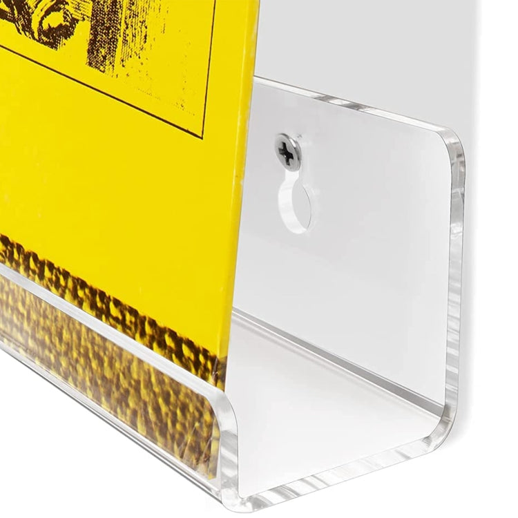2 PCS Acrylic Record Rack Wall Mounted CD Display Stand, Wall Mounted CD Rack