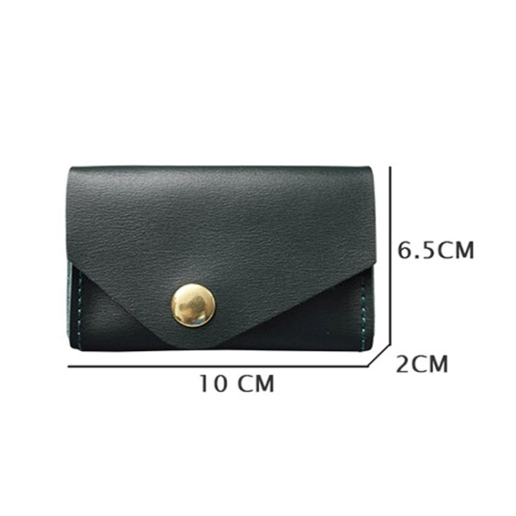 S183 Leather Waterproof Wear-resistant Card Holder, Green, Black, Brown