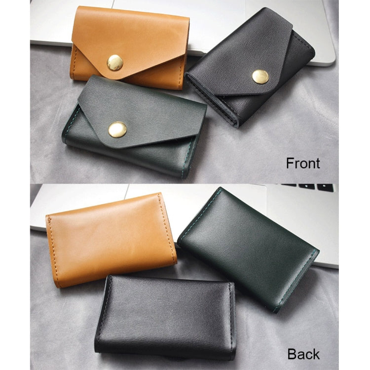 S183 Leather Waterproof Wear-resistant Card Holder, Green, Black, Brown