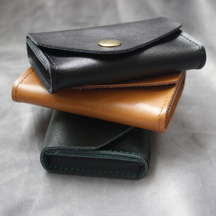 S183 Leather Waterproof Wear-resistant Card Holder, Green, Black, Brown