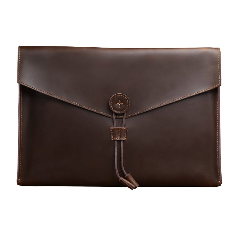 S121 Leather Wear-resistant Business Briefcase, Brown, Coffee, Wine Red, Black, Blue, Green, Double Brown, Double Coffee, Double Green