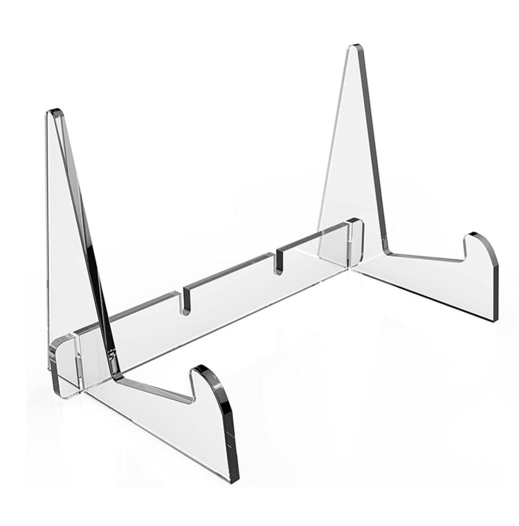 Acrylic Bookshelf Transparent Book Display Stand Magazine Picture Frame Stand, Picture Frame Stand