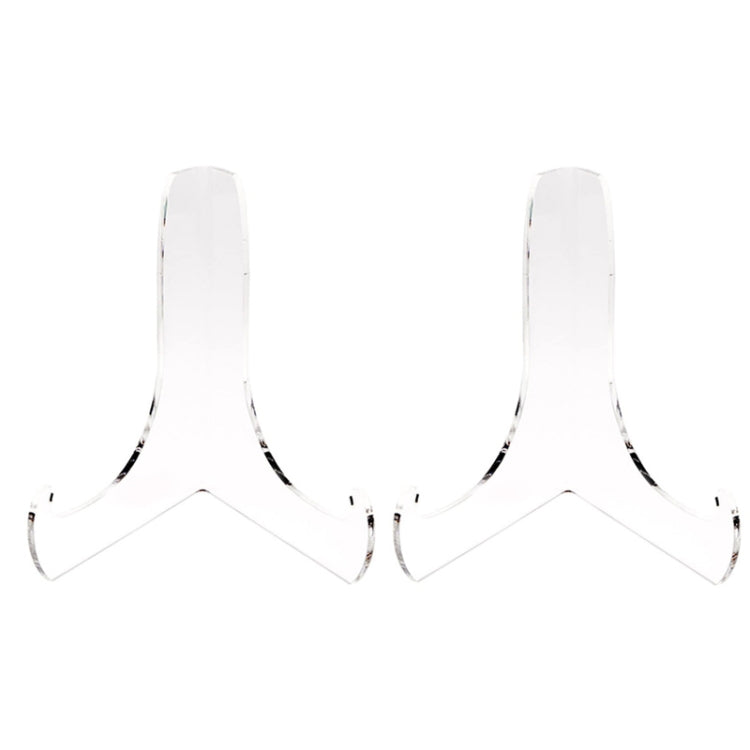 2 PCS Acrylic Transparent Display Shelf Bookshelf Plate Holders, 8x7.5x6.5cm, 11.5x11.5x9cm, 14.5x12x15.2cm 8x7.5x6.5cm