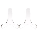 2 PCS Acrylic Transparent Display Shelf Bookshelf Plate Holders, 8x7.5x6.5cm, 11.5x11.5x9cm, 14.5x12x15.2cm 11.5x11.5x9cm