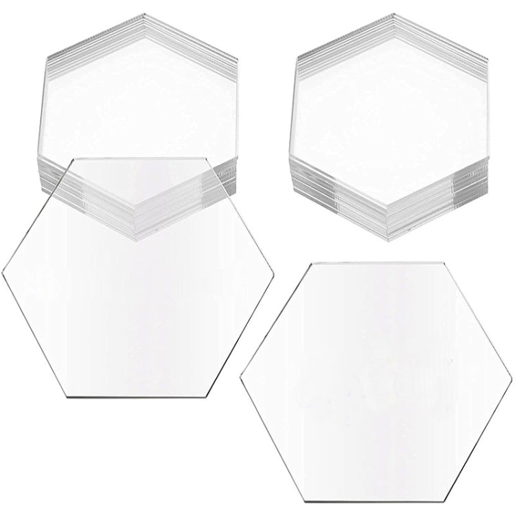 10 PCS Clear Hexagon Acrylic Seat Card Guest Business Card Logo Decoration DIY Board, DIY Board