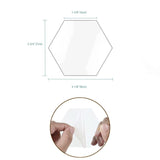 10 PCS Clear Hexagon Acrylic Seat Card Guest Business Card Logo Decoration DIY Board, DIY Board