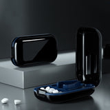 Westwood TP-009 Mini Pill Cutting Box Storage Box Dispenser Arctic Black