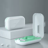 Westwood TP-009 Mini Pill Cutting Box Storage Box Dispenser Green Pine White