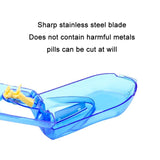 10 PCS Pills Divider Multifunctional Portable Pill Box, Blue, Pink, Transparent