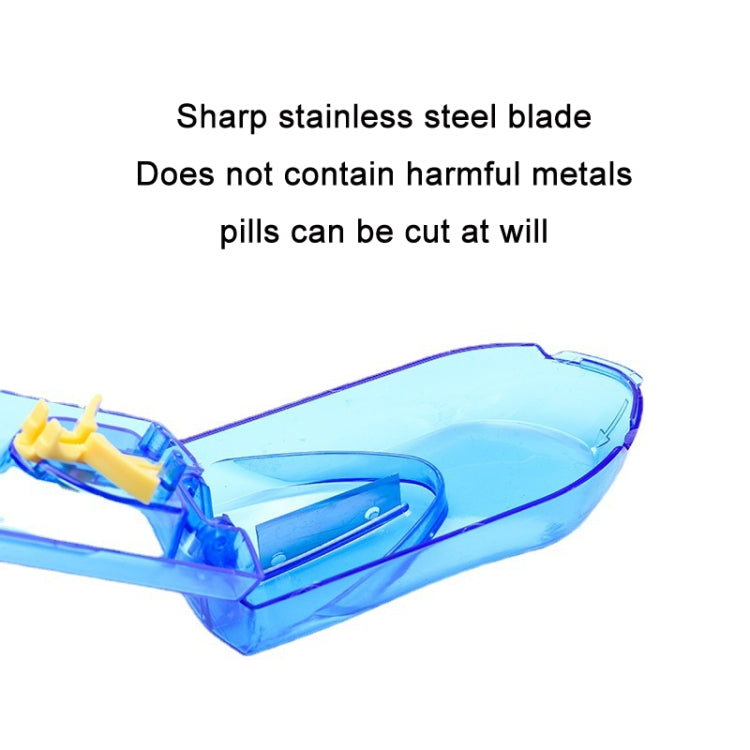 10 PCS Pills Divider Multifunctional Portable Pill Box, Blue, Pink, Transparent