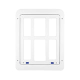 Pet Plaid Door For Screen Window Door Hole With Automatic Closure Lockable, 34cmx 44cm White
