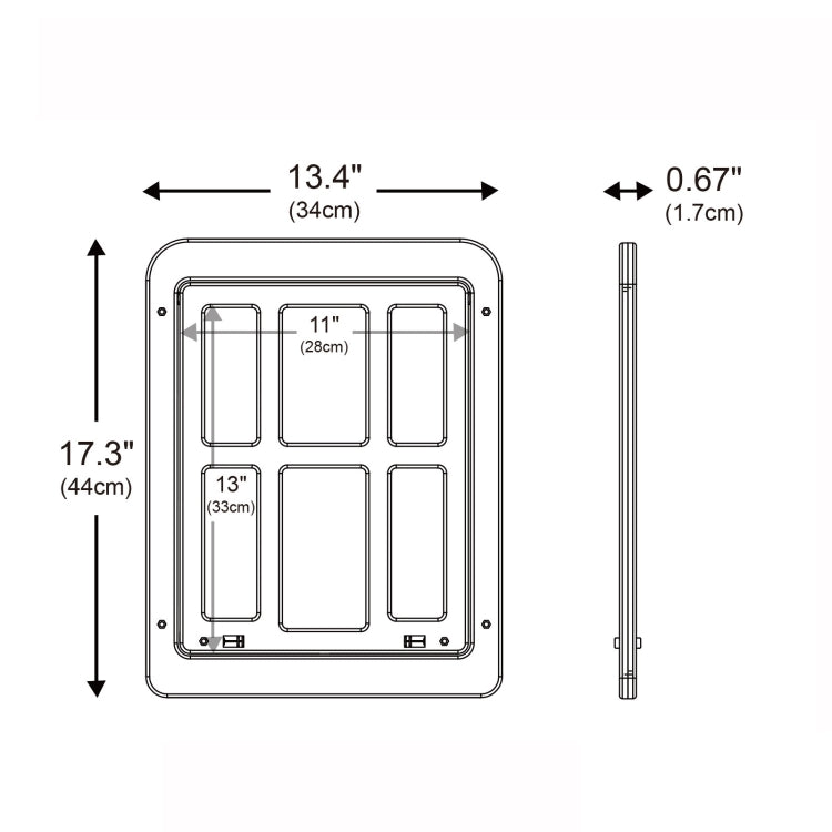 Pet Plaid Door For Screen Window Door Hole With Automatic Closure Lockable, 34cmx 44cm White
