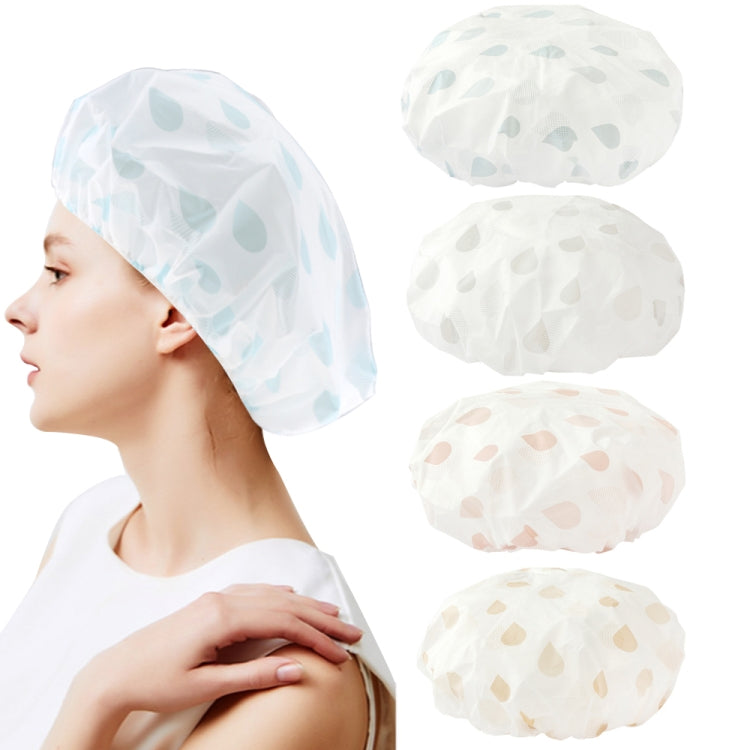 Waterproof Shower Hat Adult Women Bathing Hair Cover Anti-fume Hair Cover, 1 PCS Pink, 1 PCS Apricot, 1 PCS Blue, 1 PCS Grey