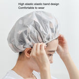 Waterproof Shower Hat Adult Women Bathing Hair Cover Anti-fume Hair Cover, 1 PCS Pink, 1 PCS Apricot, 1 PCS Blue, 1 PCS Grey