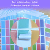 5 Packs Children Colorful Square Label Classification Stickers, Colorful Square Label