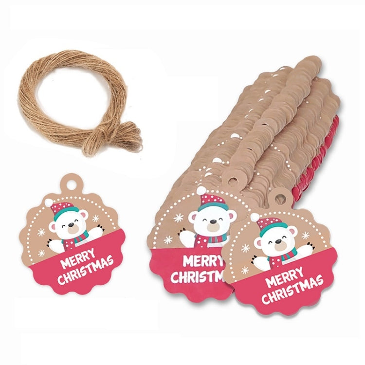 100pcs / Pack Christmas Kraft Paper Tag Gift Wrap Card Set, L-27, L-28, L-29, L-30, L-31, L-32, L-33, L-34 L-28 L-28
