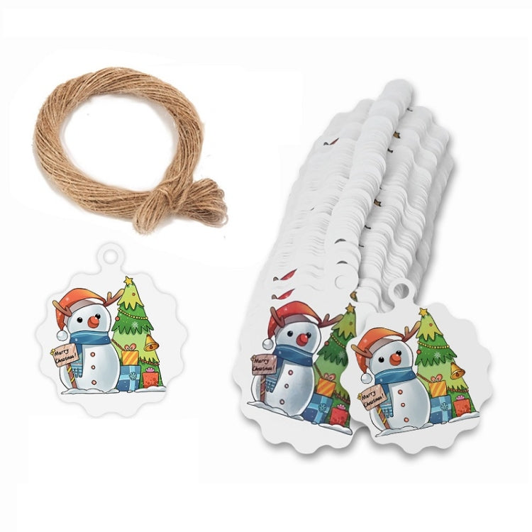 100pcs / Pack Christmas Kraft Paper Tag Gift Wrap Card Set, L-27, L-28, L-29, L-30, L-31, L-32, L-33, L-34 L-29 L-29