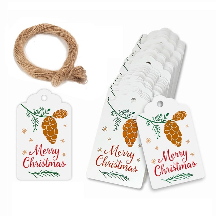 100pcs / Pack Christmas Kraft Paper Tag Gift Wrap Card Set, L-27, L-28, L-29, L-30, L-31, L-32, L-33, L-34 L-30 L-30