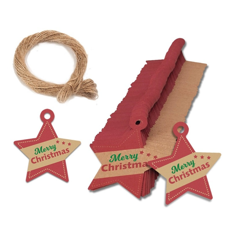 100pcs / Pack Christmas Kraft Paper Tag Gift Wrap Card Set, L-27, L-28, L-29, L-30, L-31, L-32, L-33, L-34 L-34 L-34