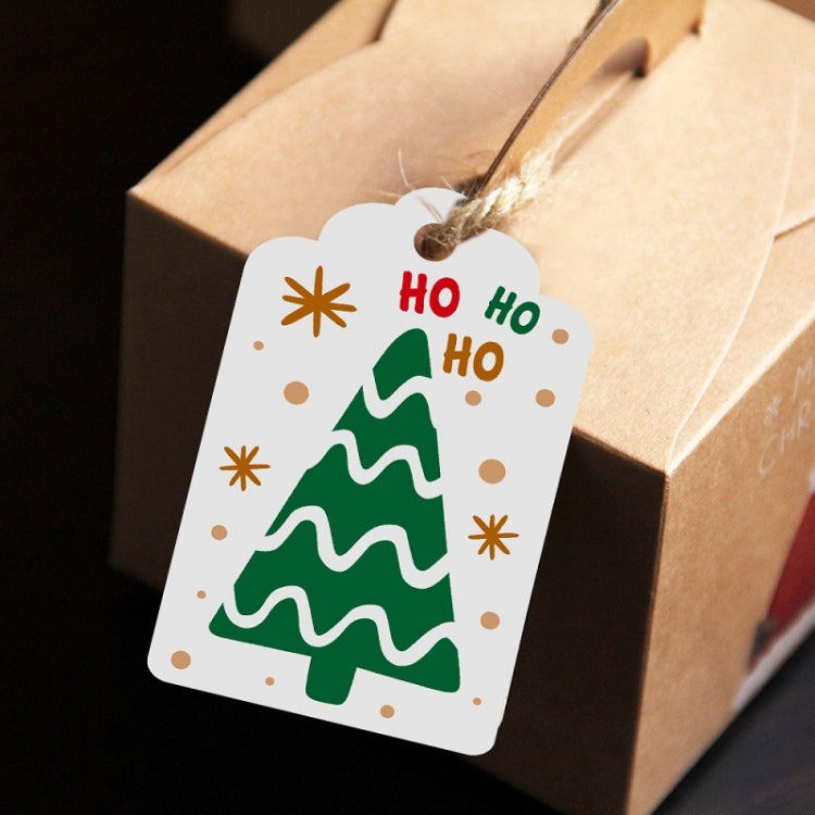 100pcs / Pack Christmas Kraft Paper Tag Gift Wrap Card Set, L-27, L-28, L-29, L-30, L-31, L-32, L-33, L-34