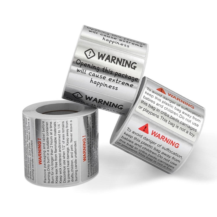 Warning That Opening This Package Will Bring Great Happiness Sealing Sticker, 40x60mm