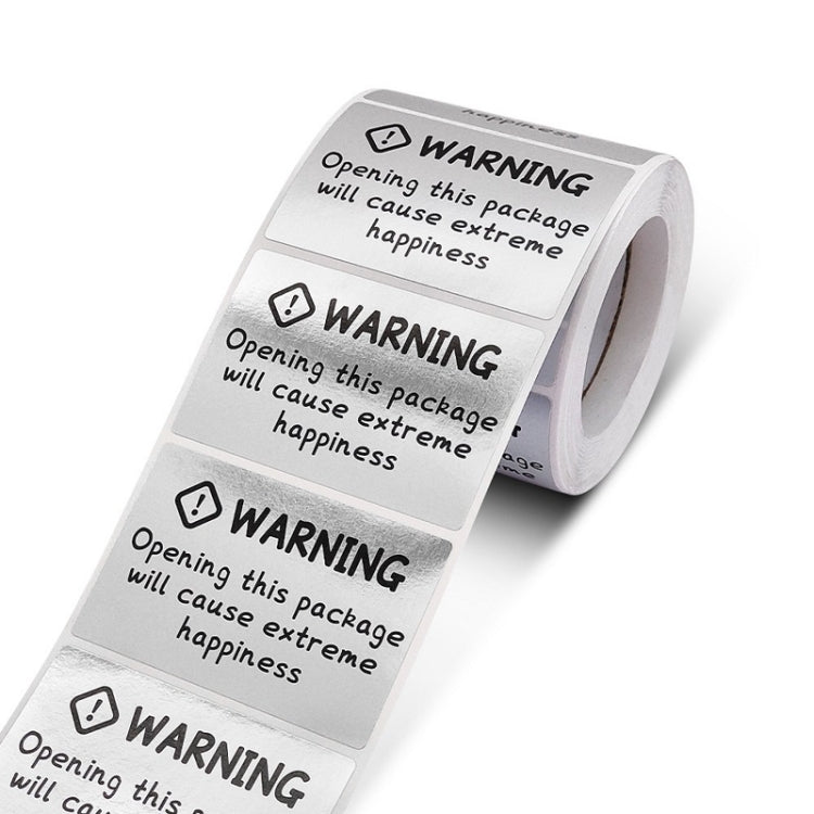 Warning That Opening This Package Will Bring Great Happiness Sealing Sticker, 40x60mm