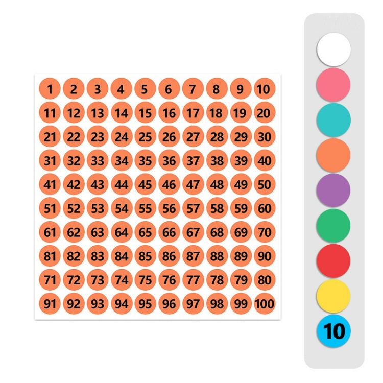 100 Stickers/Sheet Clothes Footwear Size Number Label Sticker, Diameter: 25mm, 10mm, 13mm, 15mm, 20mm, 25mm 10mm