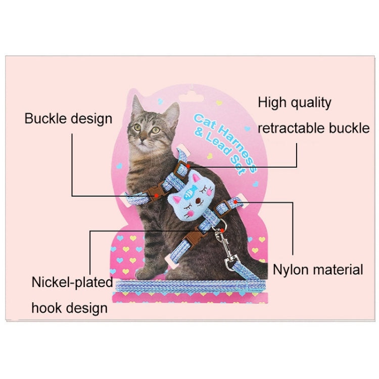 Comfortable Adjustable Anti-Escape Cat Leash, S, L