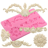 Cake Border Floral Fondant Silicone Mold, CF394