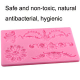 Cake Border Floral Fondant Silicone Mold, CF394