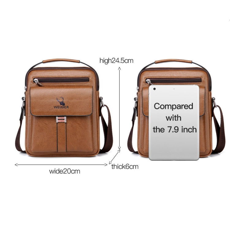 WEIXIER D245 Men Business Bag Large Capacity Shoulder Backpack, D245 Black, D245 Light Brown, D245 Dark Brown