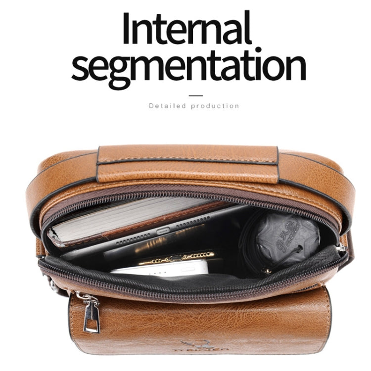 WEIXIER D245 Men Business Bag Large Capacity Shoulder Backpack, D245 Black, D245 Light Brown, D245 Dark Brown