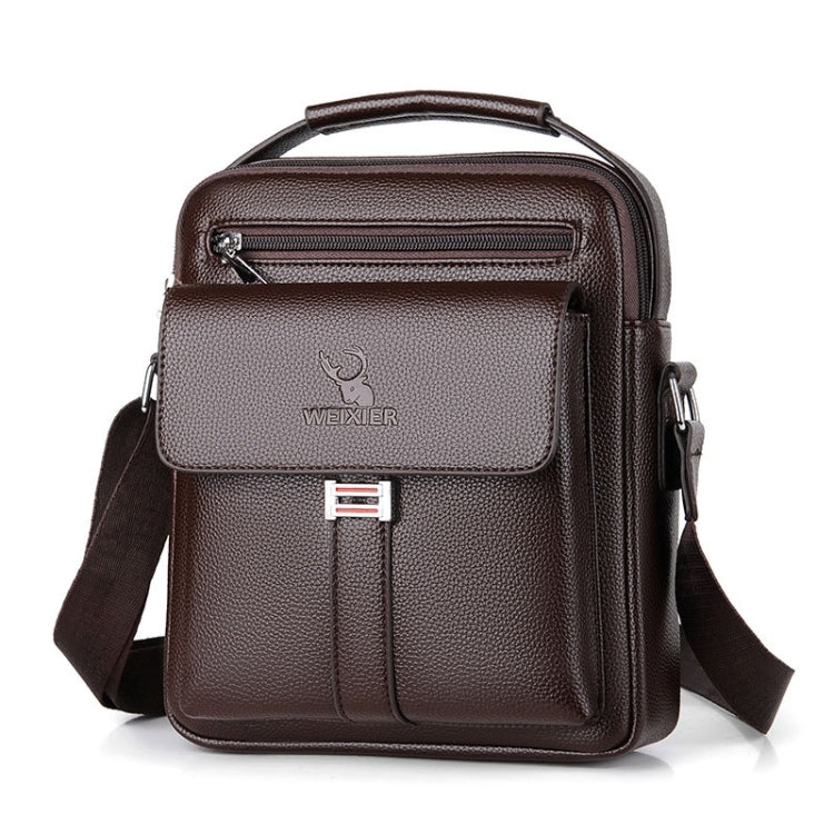 WEIXIER D244 Men Shoulder Bag Large Capacity Business Retro Messenger Bag, D244 Black, D244 Brown D244 Brown Brown